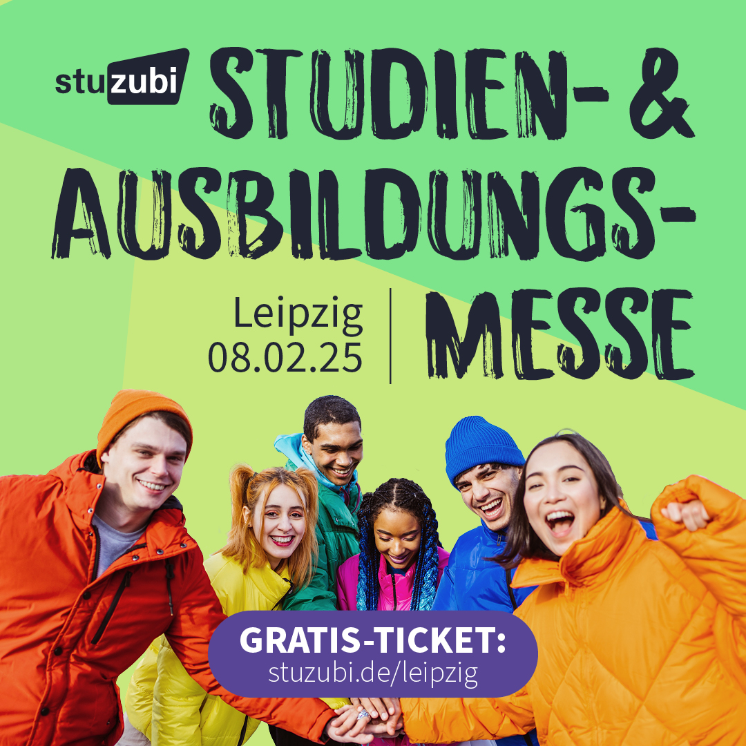 Veranstaltungshinweis auf Messe Stuzubi in Leipzig