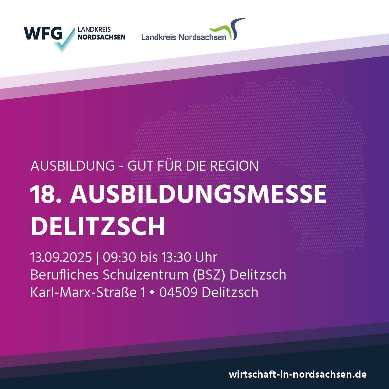 Veranstaltungshinweis auf Ausbildungsmesse in Delitzsch am 13.09.2025 