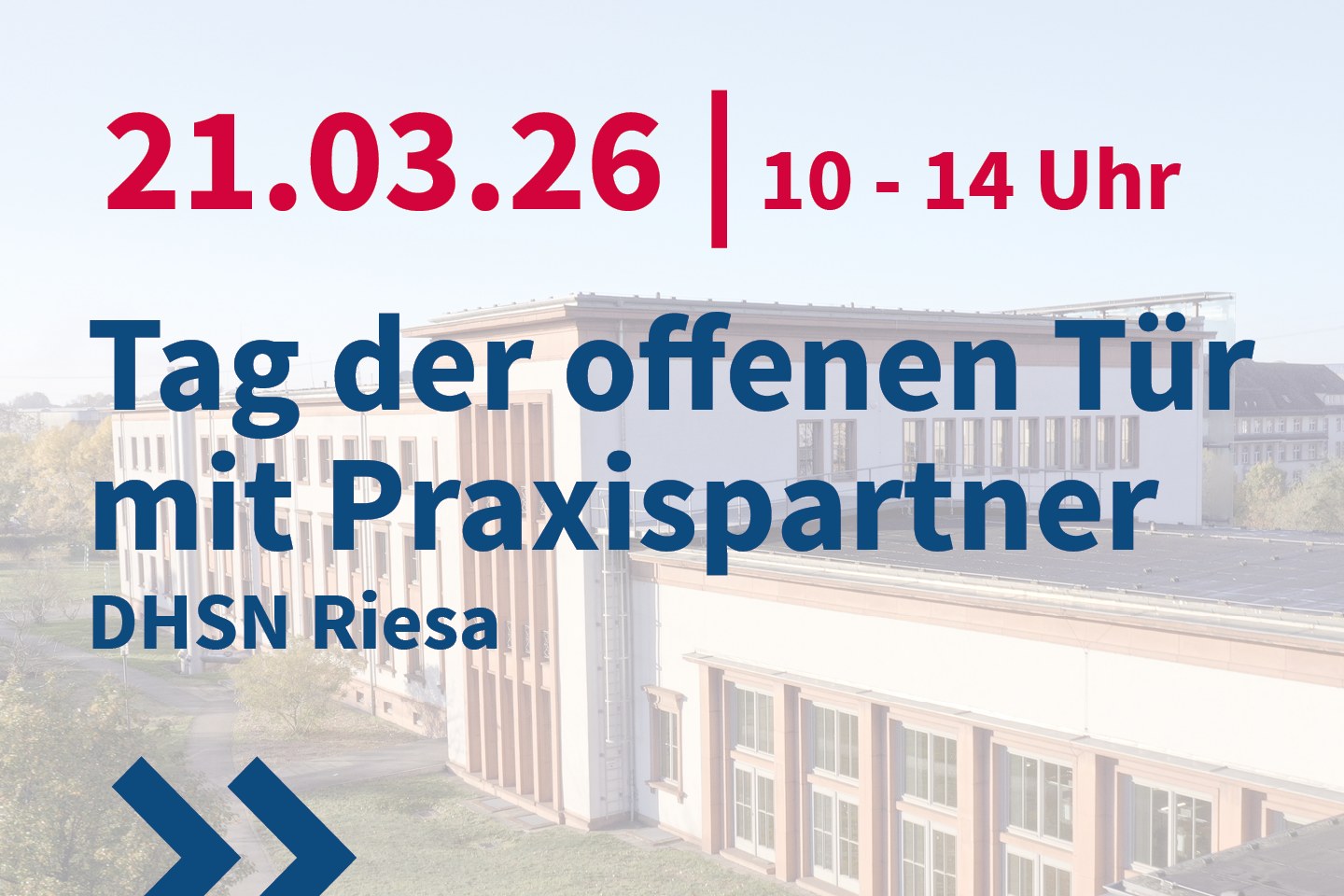 Hinweis zum Tag der offenen Tür mit Praxispartnern am 21.03.2026