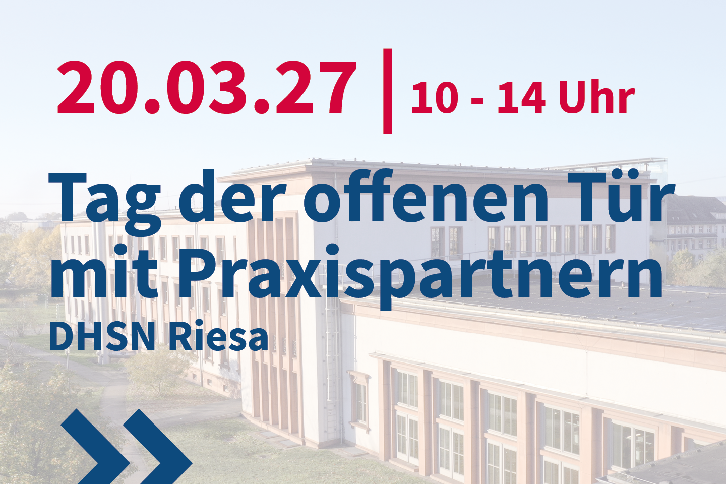 Hinweis zum Tag der offenen Tür mit Praxispartnern am 20.03.2027