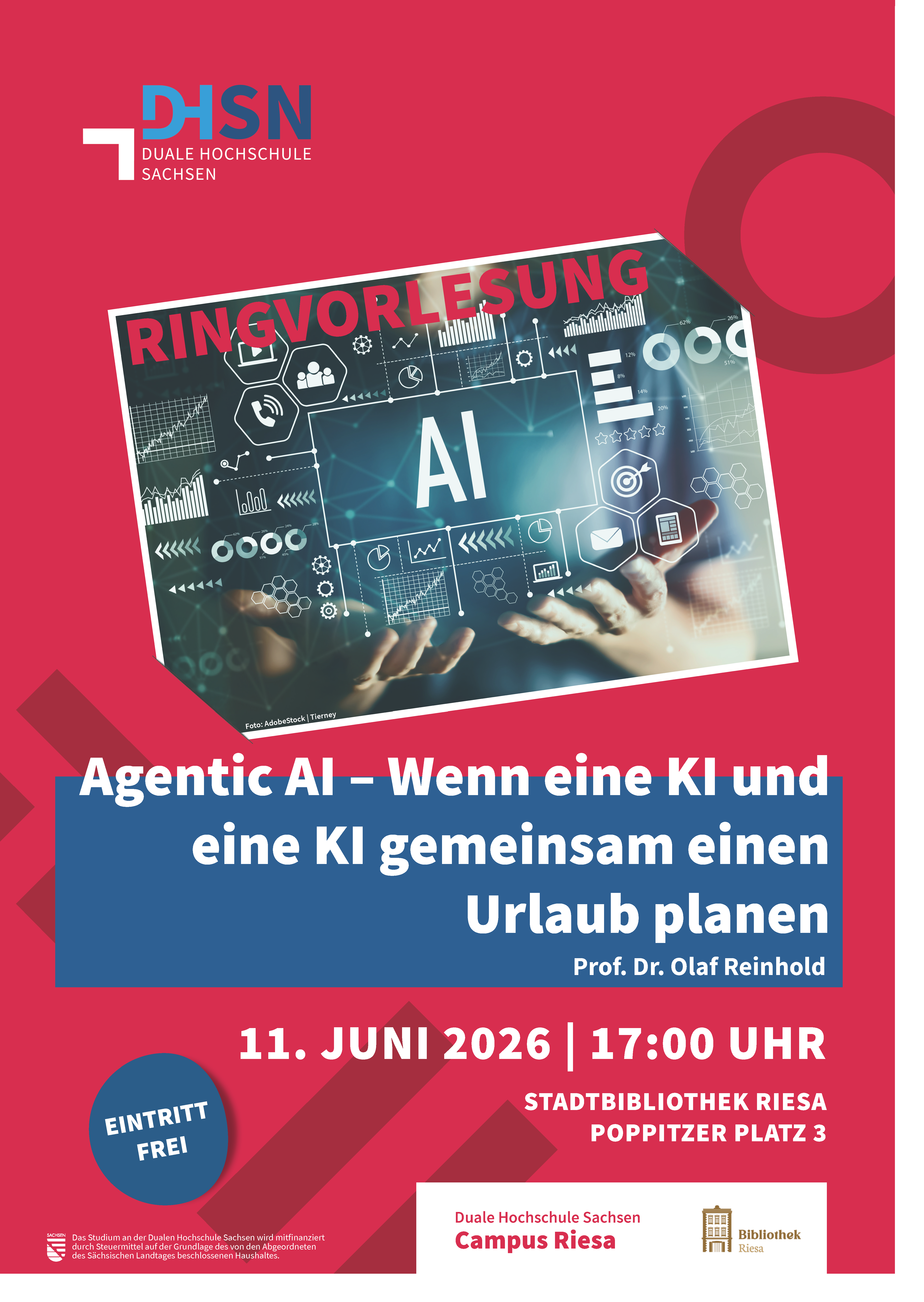 Veranstaltungshinweis auf Ringvorlesung in der Stadtbibliothek am 11.06.2026