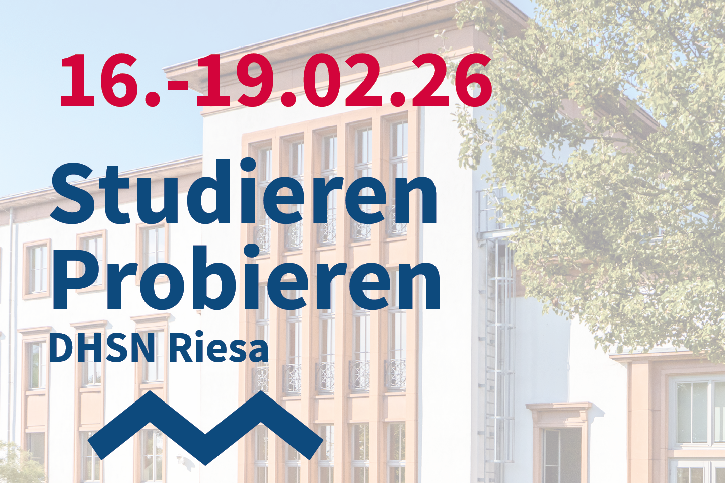 Hinweis auf Studieren Probieren vom 16. bis zum 19.02.2026 an der DHSN in Riesa 